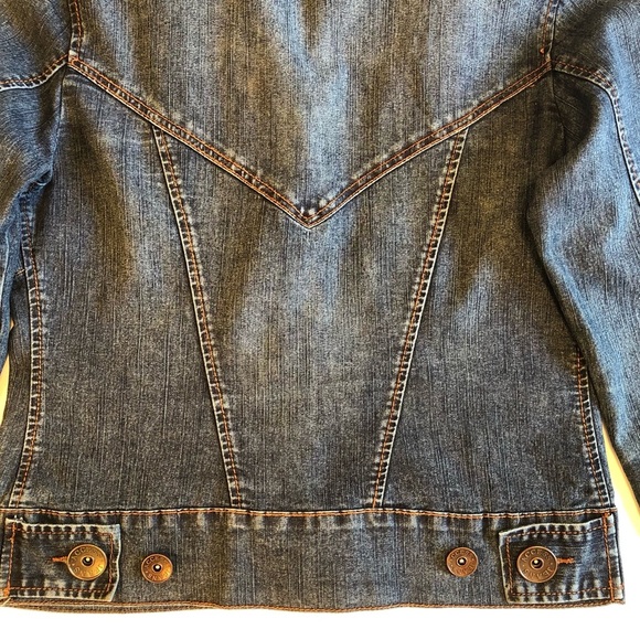 AC-3998 Classic Blue Denim Button Front Jacket Size L - Picture 5 of 11